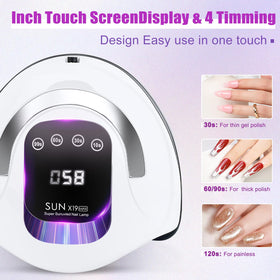 Wisdompark nail lamp displaying timer settings