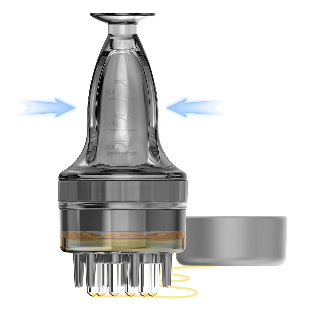 WL-YBOPRO Minoxidil Applicator front view with root comb