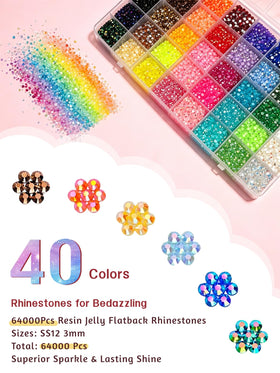 Wliurf bedazzling tools including glue, tweezers, and pens