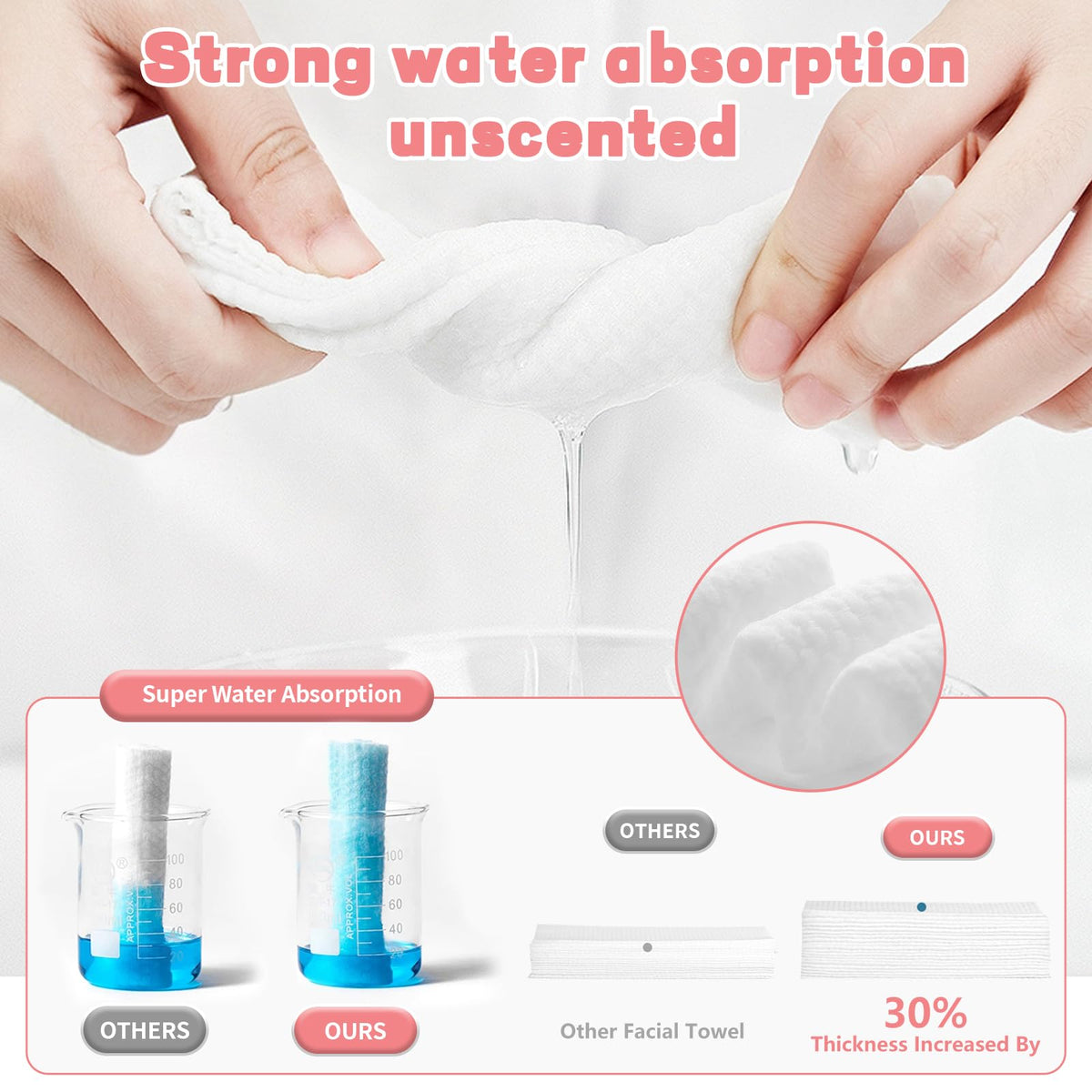 WMQL Disposable Face Towels pop-up design feature