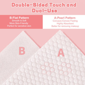 WMQL Disposable Face Towels showing double-sided design