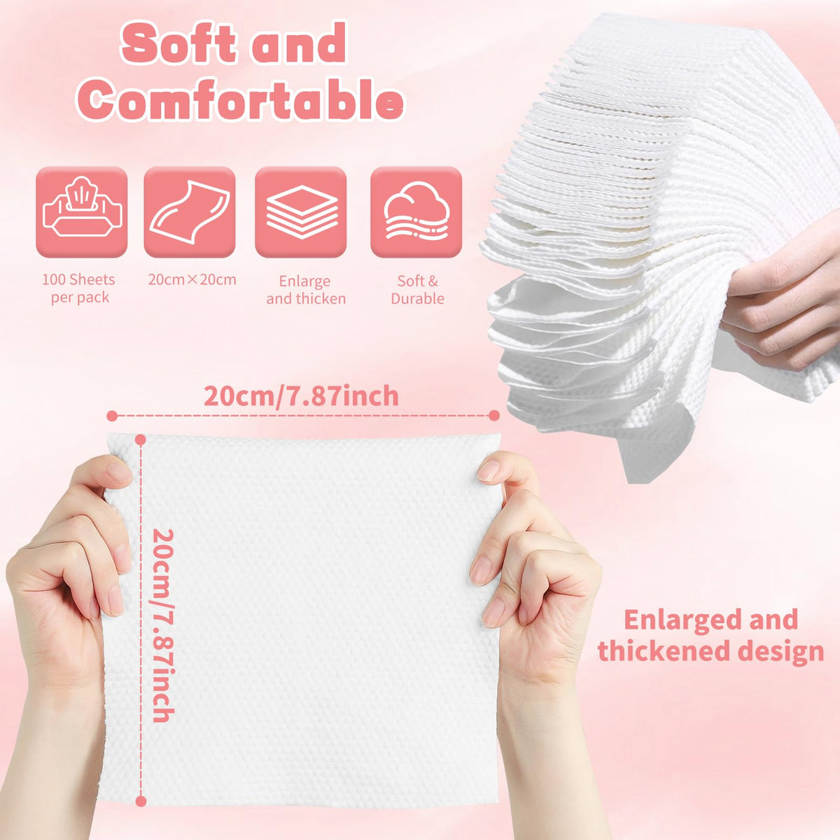 WMQL Disposable Face Towels wet use demonstration