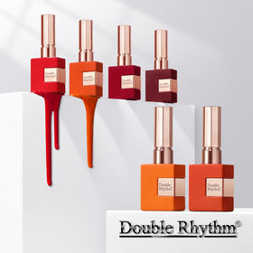 Woman applying Double Rhythm Gel Polish at home