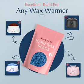 Woman applying GIRLEARLE Hard Wax Beads for Brazilian waxing