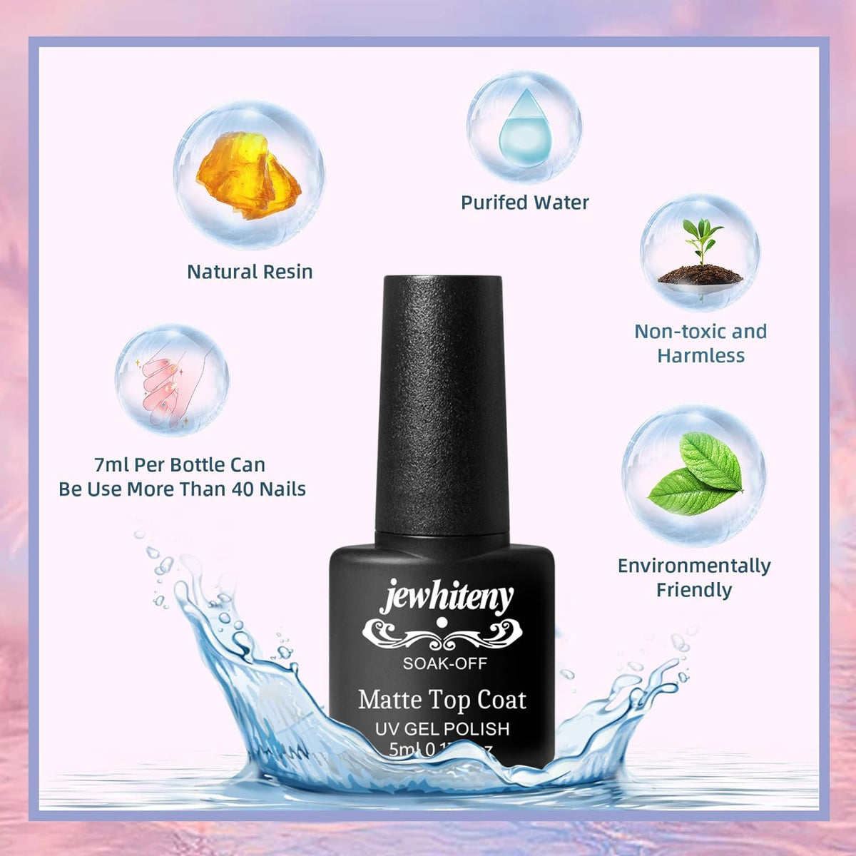 Woman applying JEWHITENY gel nail polish at home