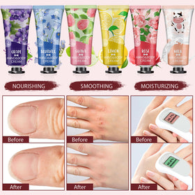 Woman holding VESPRO hand cream while travelling