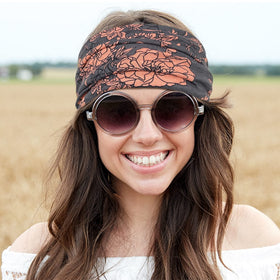 Woman wearing Jesries Extra Wide Turban Headband at the beach