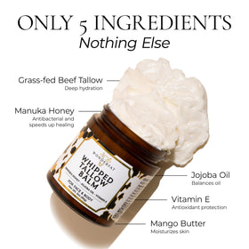 Wonderfat Fragrance Free Whipped Tallow Balm 3oz side view