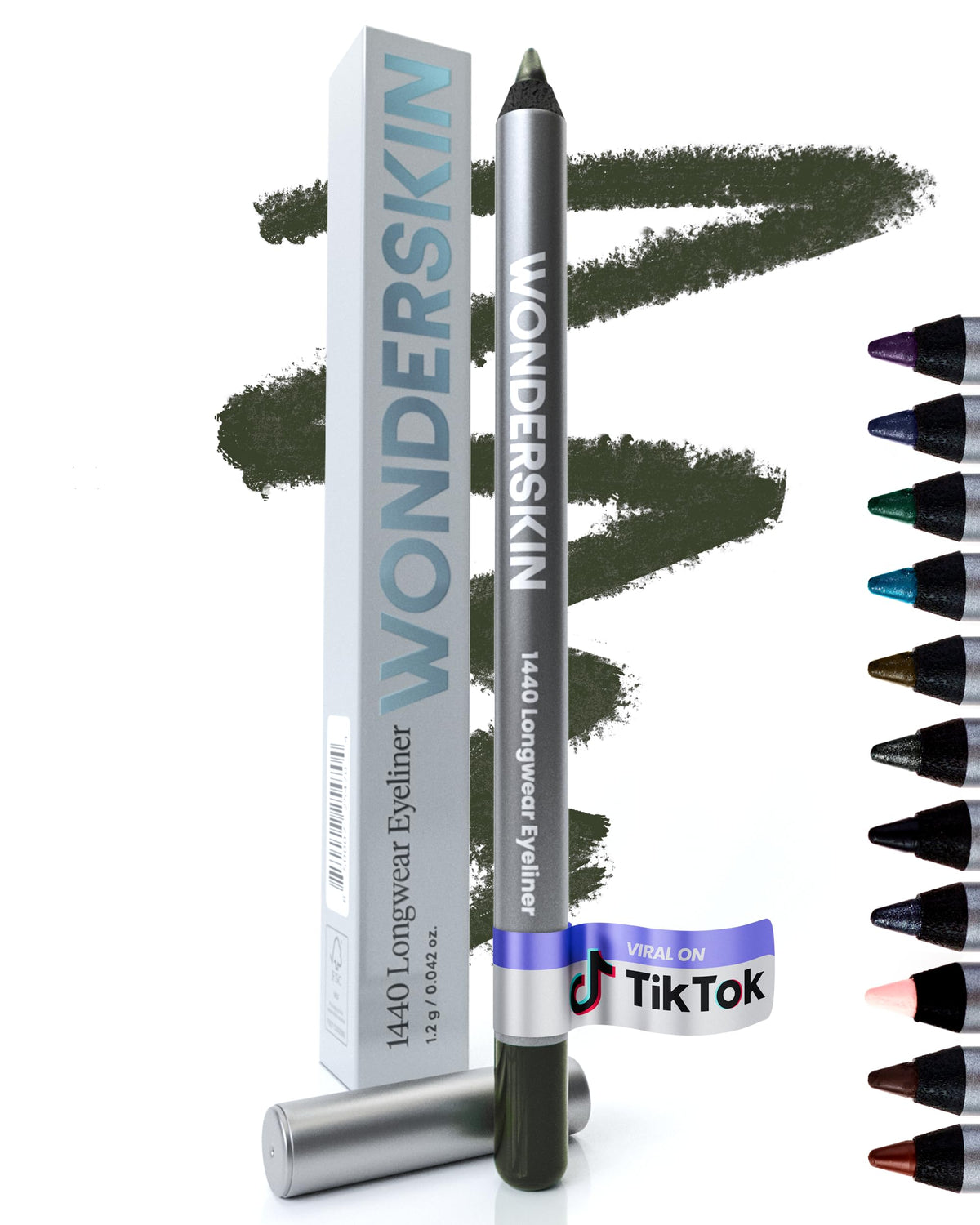 Wonderskin 1440 Waterproof Eyeliner Pencil front view in packaging