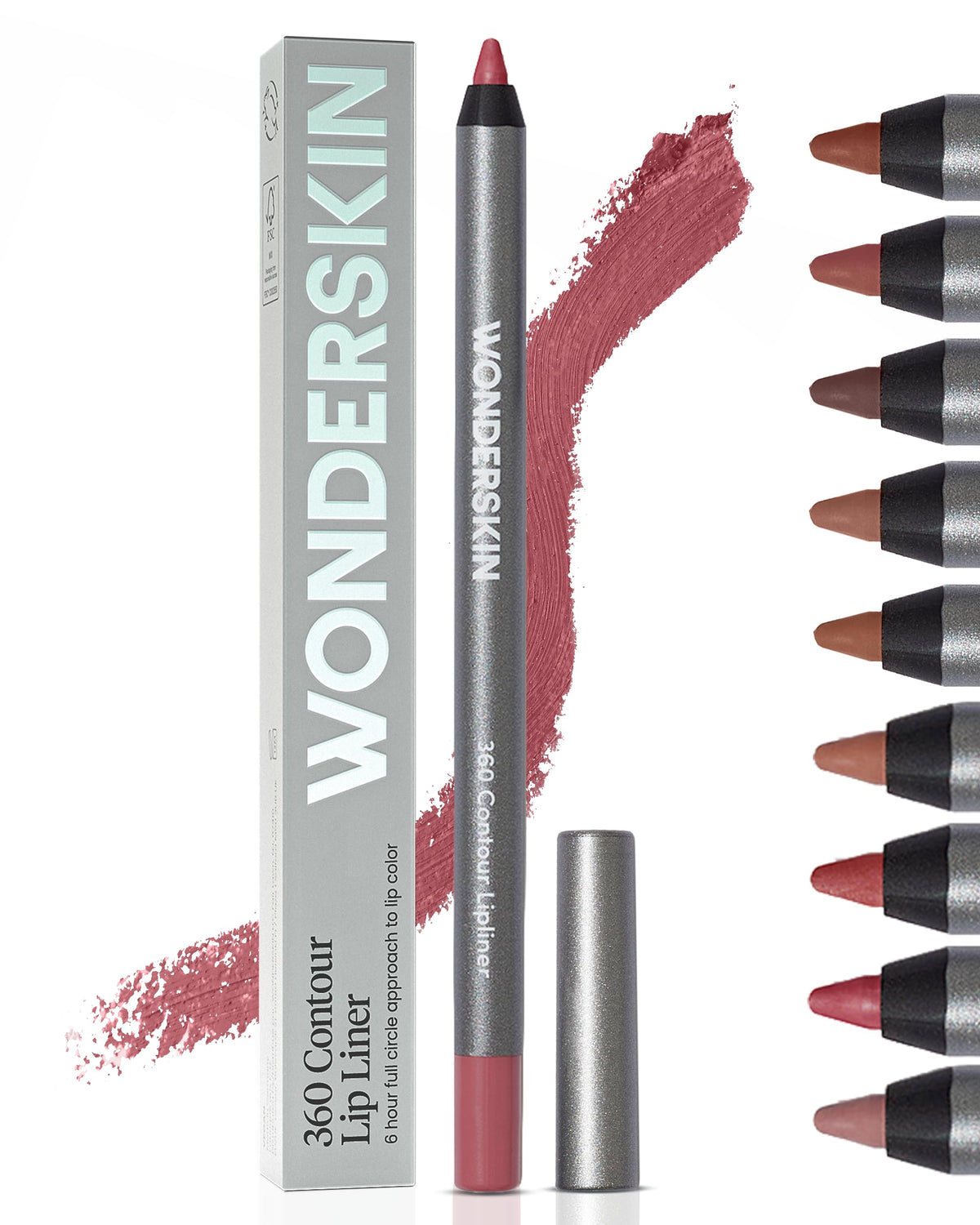 Wonderskin 360 Contour Lipliner Pencil front view with packaging