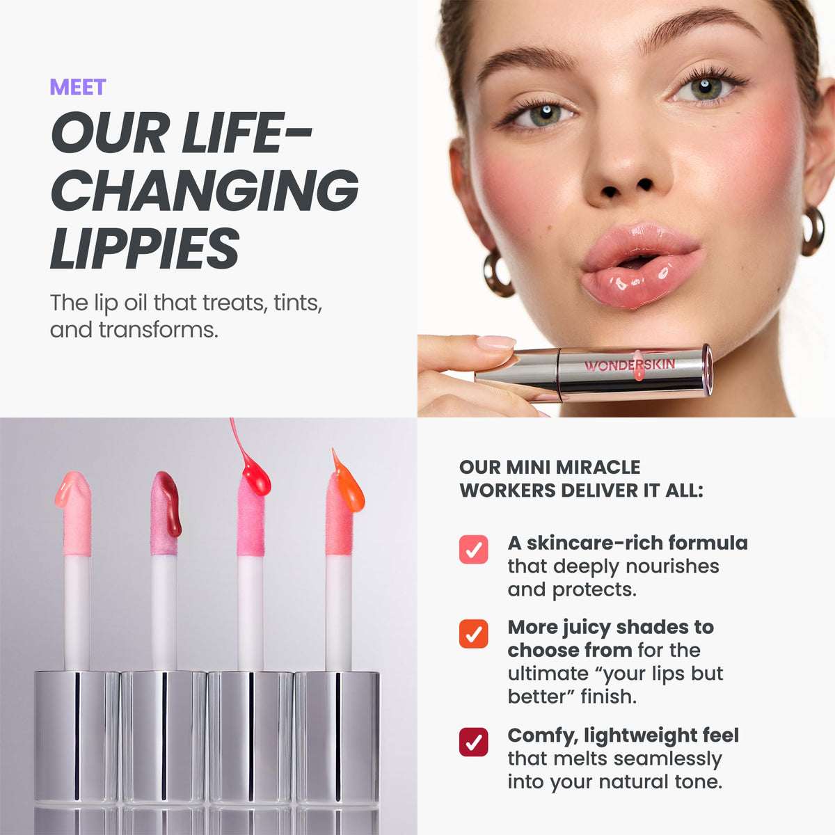 Wonderskin Lip Oil packaging side view