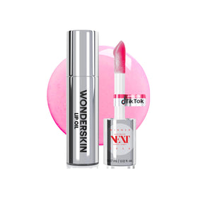 Wonderskin Lip Oil Rehab Serum front view with clear packaging