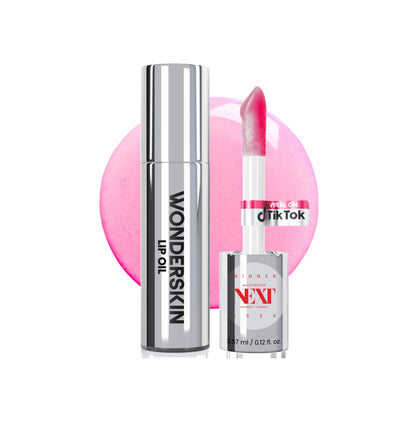 Wonderskin Lip Oil Rehab Serum front view with clear packaging