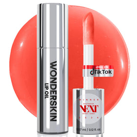 Wonderskin Lip Oil Rehab Serum front view with tinted oil