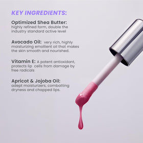 Wonderskin Lip Oil Rehab Serum on lips for a glossy finish