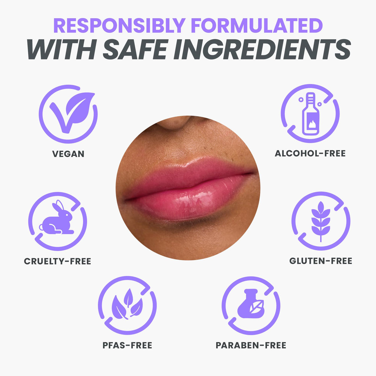 Wonderskin Lip Oil Rehab Serum with ingredients displayed