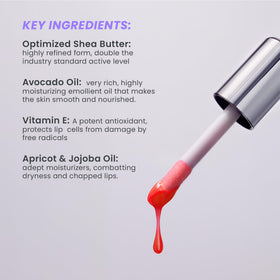 Wonderskin Lip Oil Rehab Serum with ingredients like shea butter