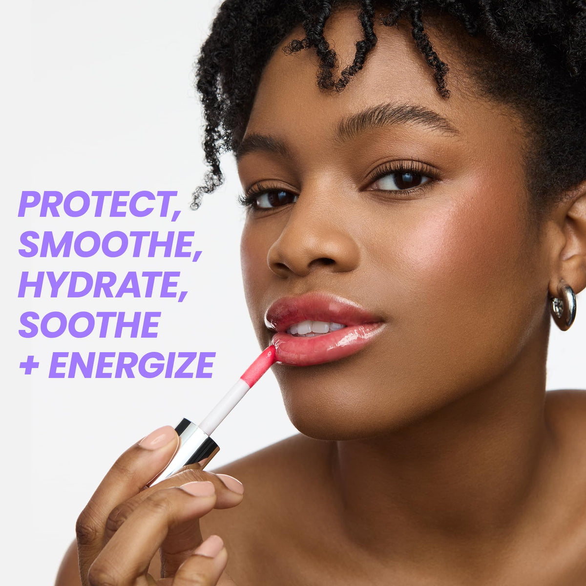Wonderskin Lip Oil with floral accents
