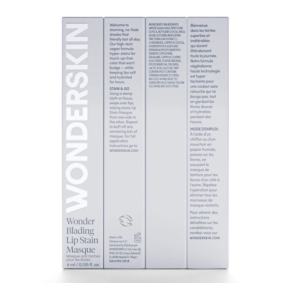 Wonderskin Lip Stain ingredients list
