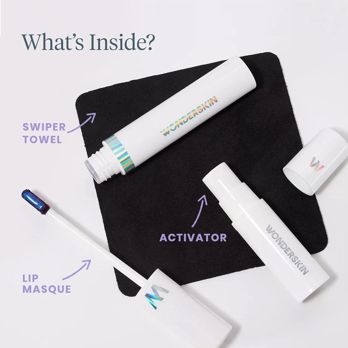 Wonderskin Lip Stain Kit after peel off reveal