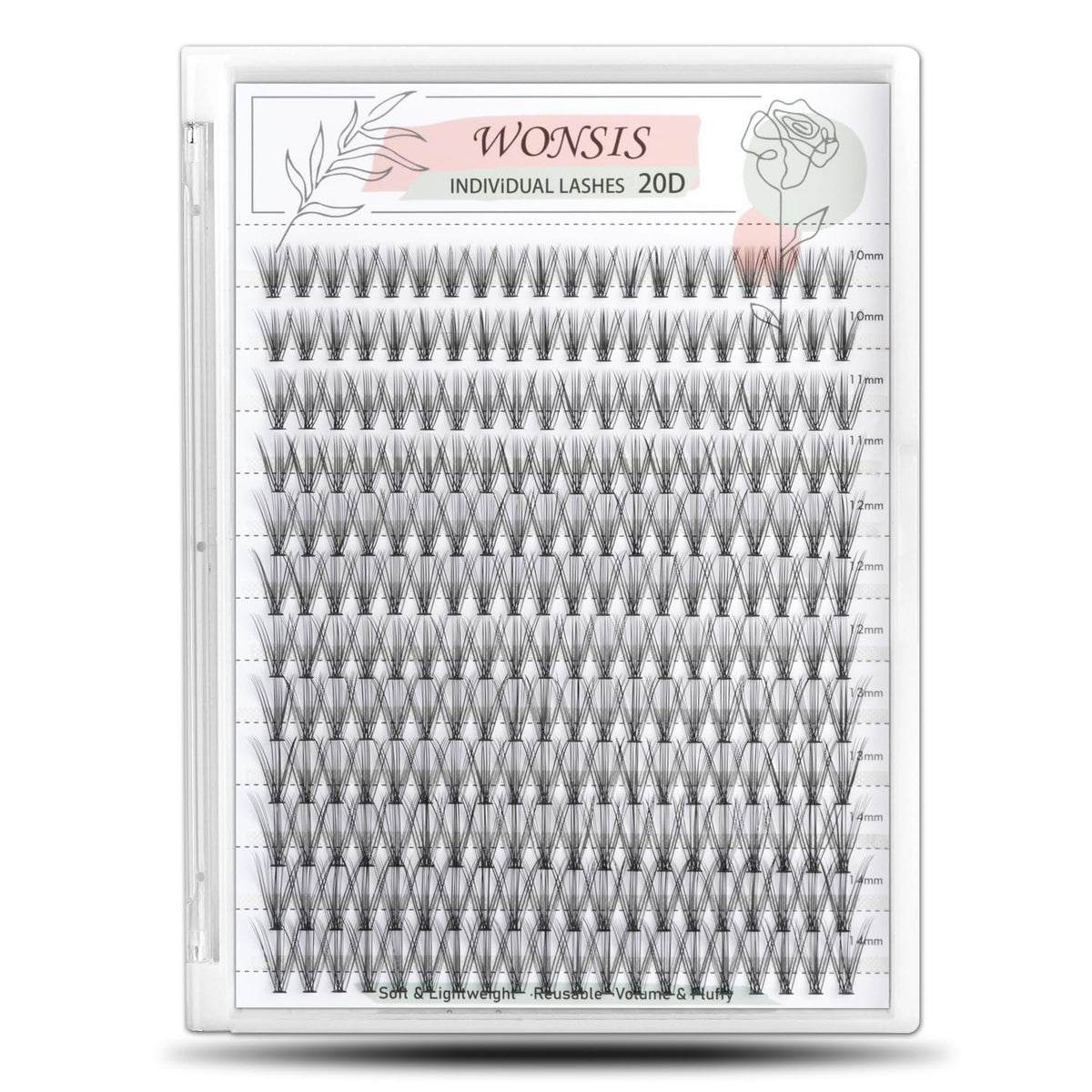 WONSIS 20D Lash Clusters 240 pcs front view