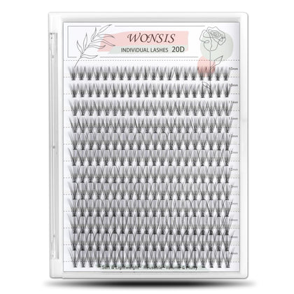 WONSIS 20D Lash Clusters 240 pcs front view