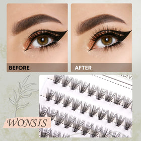 WONSIS 20D Lash Clusters in use at a makeup station