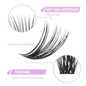 WONSIS Individual Lash Clusters displayed on a makeup table