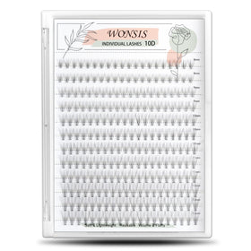 WONSIS Individual Lash Clusters front view with 240 pieces