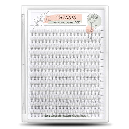 WONSIS Individual Lashes 240 pcs front view with C curl