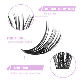 WONSIS Individual Lashes displayed with application tools