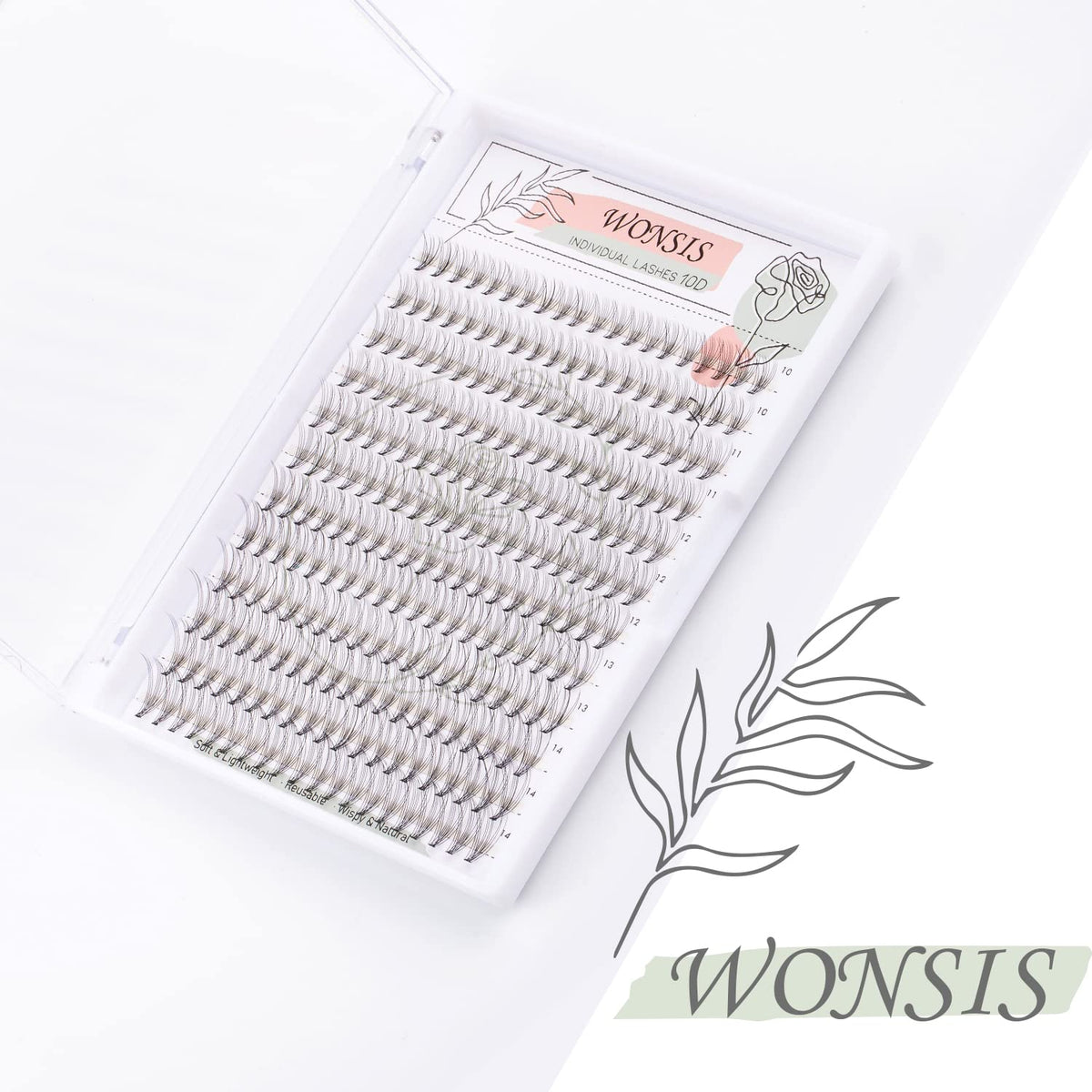 WONSIS Individual Lashes in use on model's eyes