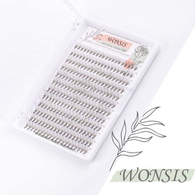 WONSIS Individual Lashes in use on model's eyes