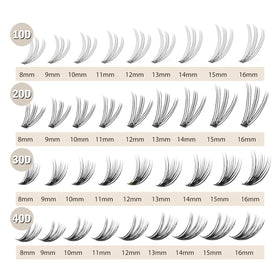 WONSIS lash clusters in various lengths 8-12mm