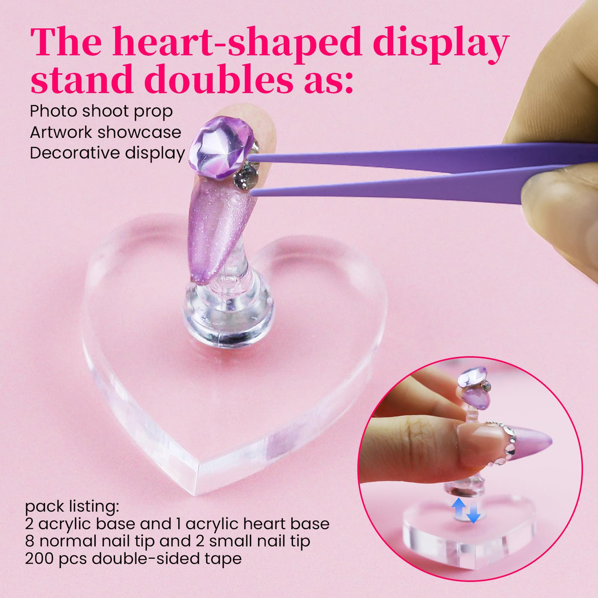Wooden base of ESUOHYM Nail Stand Set