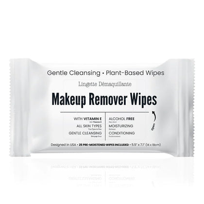 World Amenities Makeup Remover Wipes front view with packaging