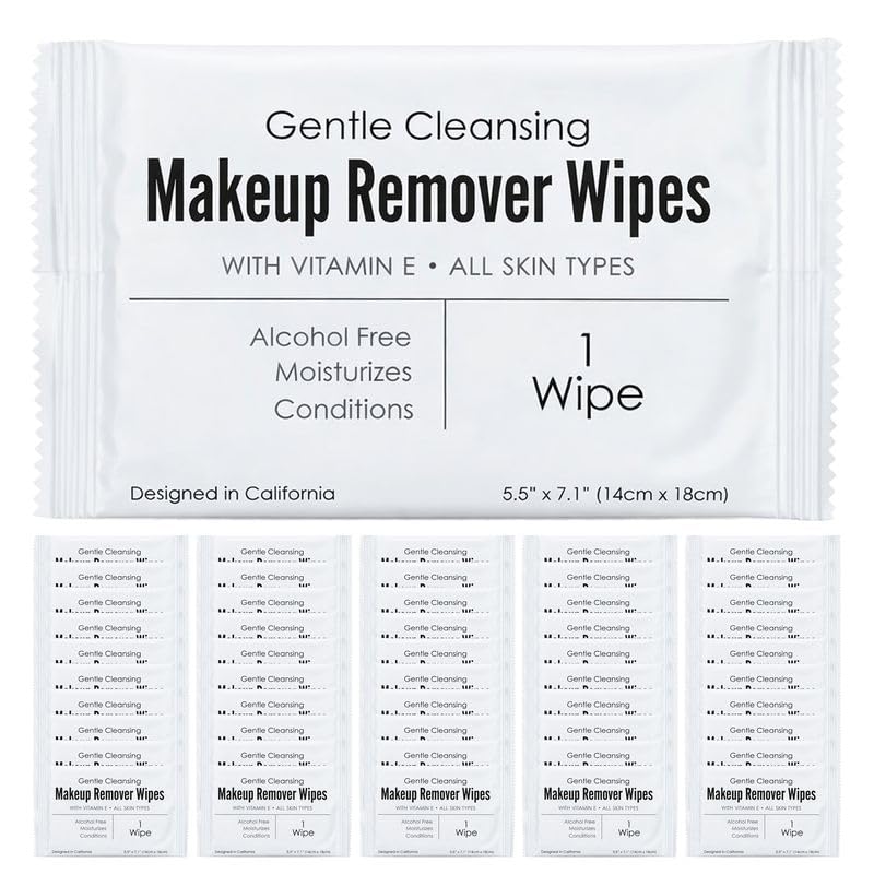 World Amenities Makeup Remover Wipes in a hotel setting