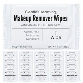 World Amenities Makeup Remover Wipes in a hotel setting