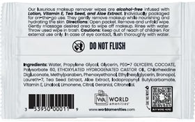 World Amenities Makeup Remover Wipes lifestyle setting