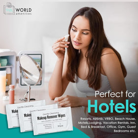 World Amenities Makeup Remover Wipes with vitamin E detail