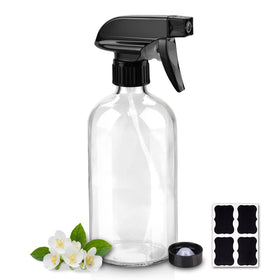 Worldgsb 16 oz glass spray bottle front view with adjustable nozzle