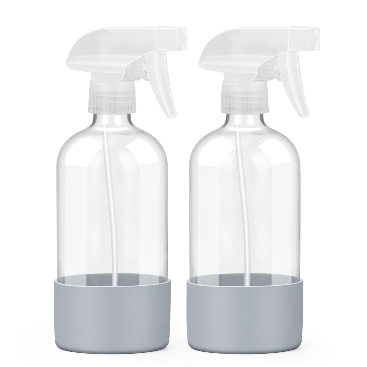 Worldgsb 16 oz glass spray bottle with silicone sleeve front view