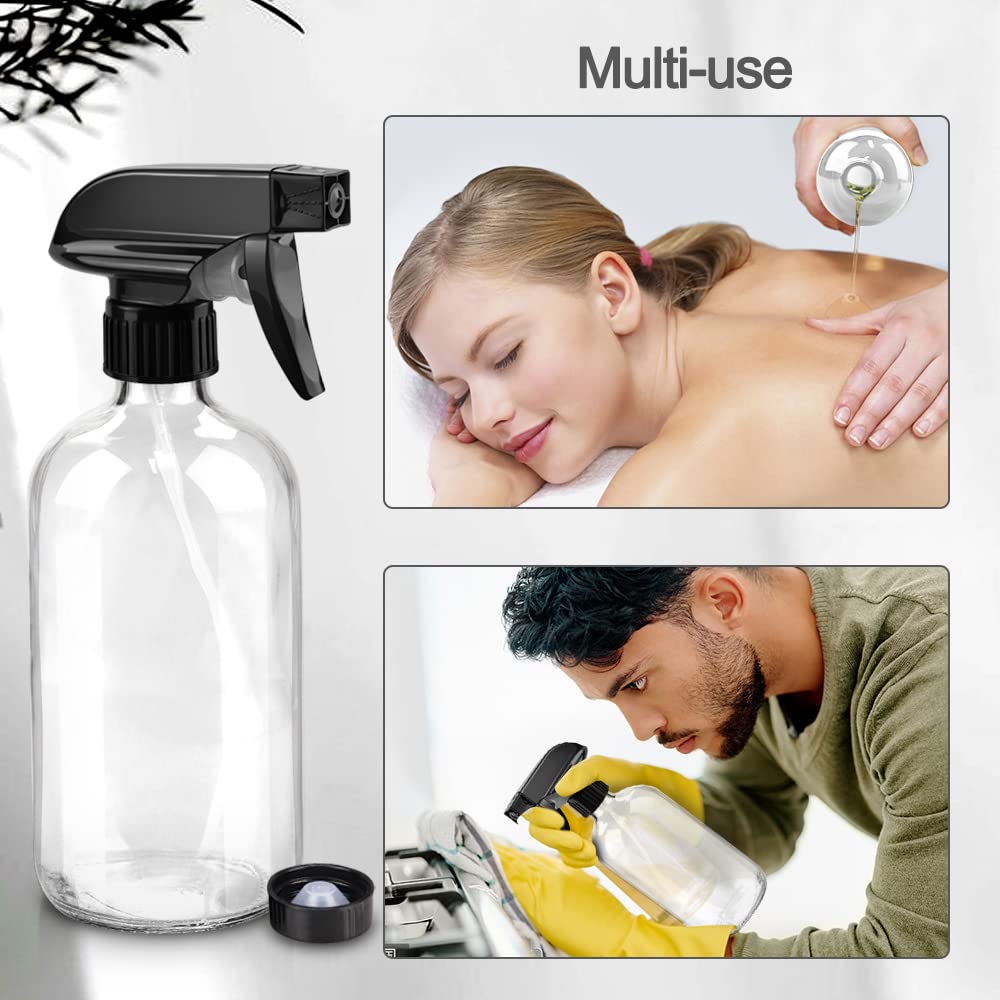 Worldgsb 16oz glass spray bottle with mist setting