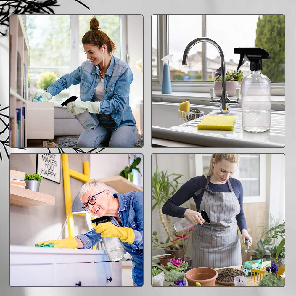 Worldgsb glass spray bottles combo pack with labels