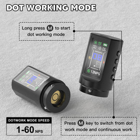 Wormhole Saros Tattoo Pen with adjustable display showing settings