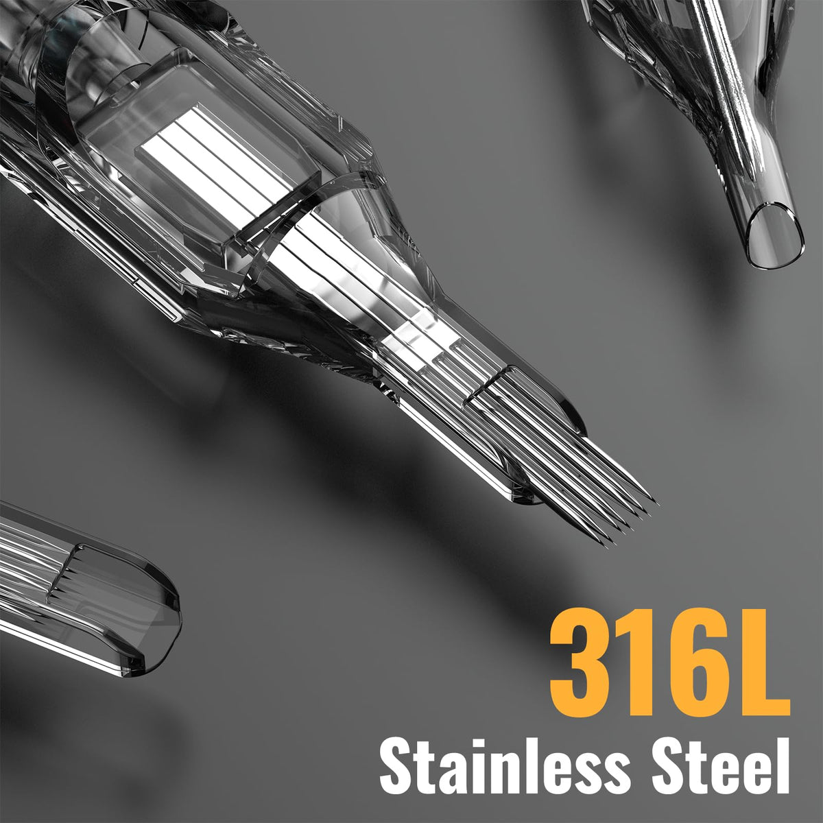 Wormhole Tattoo cartridge needles in light grey tubes