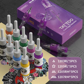 Wormhole Tattoo inks and cups included in the kit