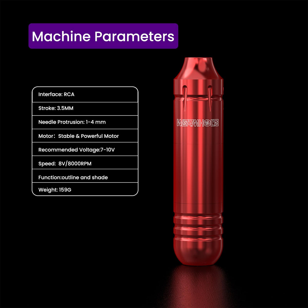 Wormhole Tattoo Kit accessories including needles and power supply