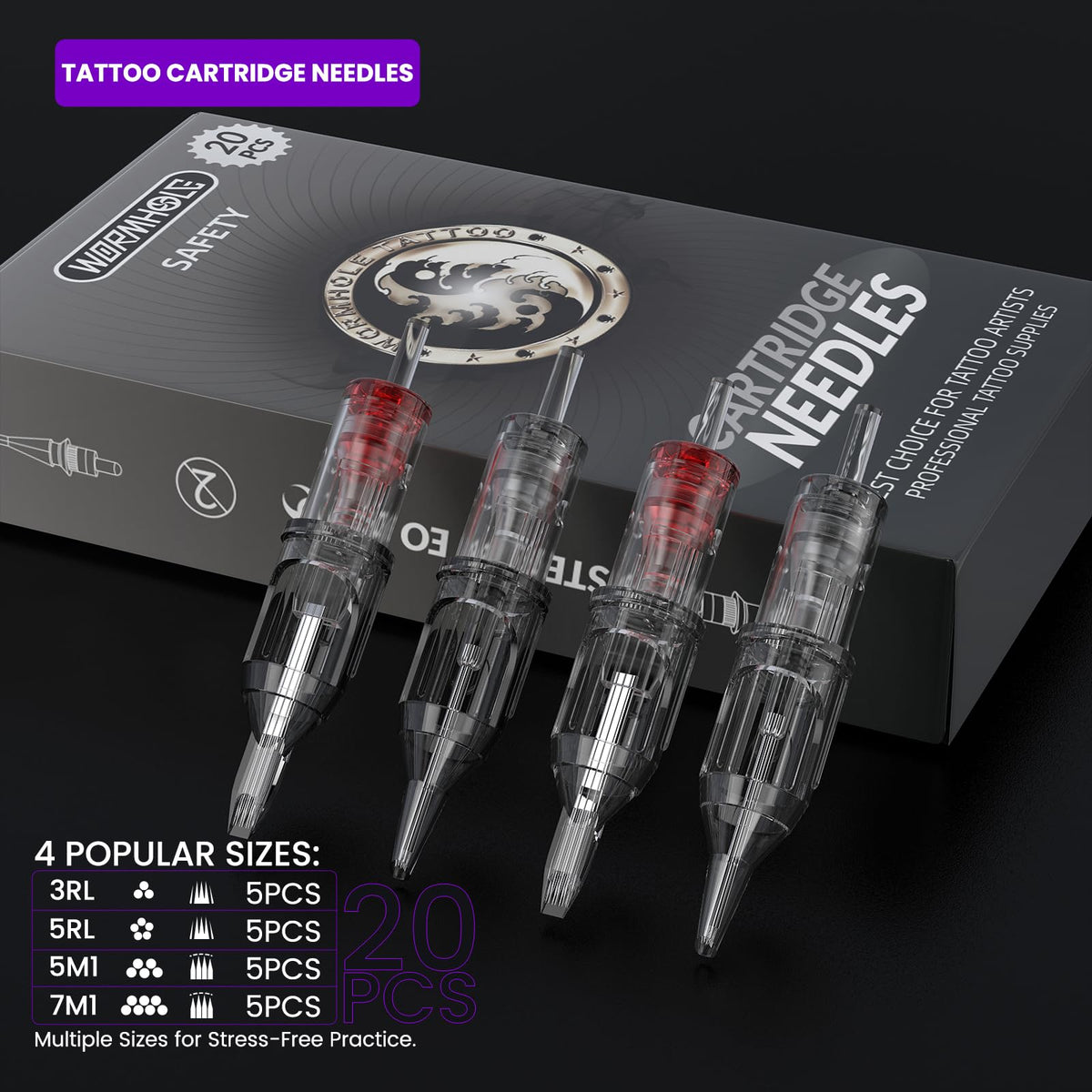 Wormhole Tattoo Kit components laid out including gun and needles