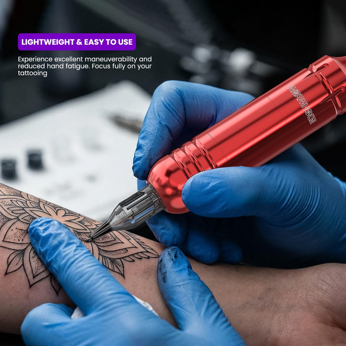 Wormhole Tattoo rotary machine and power supply setup